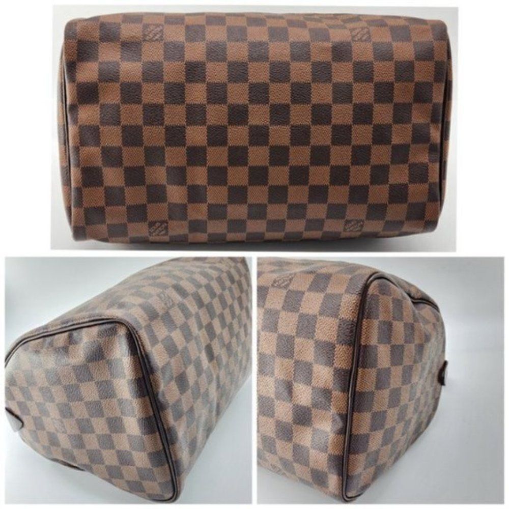 Louis Vuitton Speedy 30 Damier Ebene Canvas Tote in Mint Condition - Picture 6 of 8